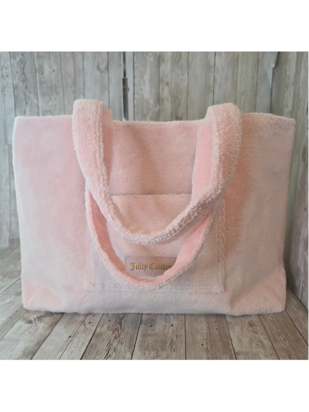 Women's Juicy Couture Pink Plush Tote Bag NWOT